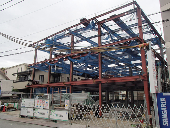 西宮夙川マンション 鉄骨が組みあがりました 三和建設のコンクリート住宅 ｂｌｏｇ
