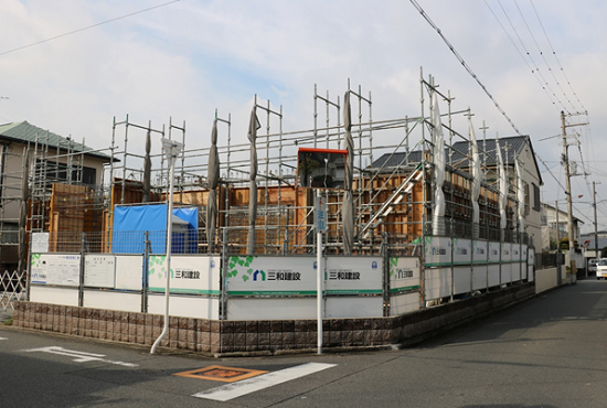 大阪堺市内で建設中のK医院の現場進捗状況