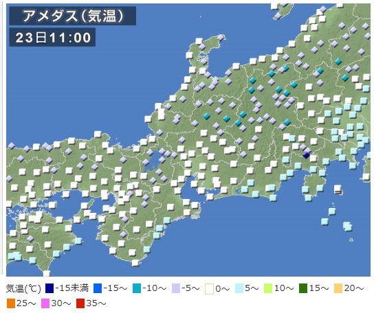 関西でも各地で雪が積もるとの予報