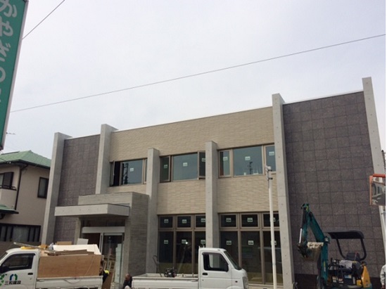 大阪で建築中のＲＣ造医院の現場の様子